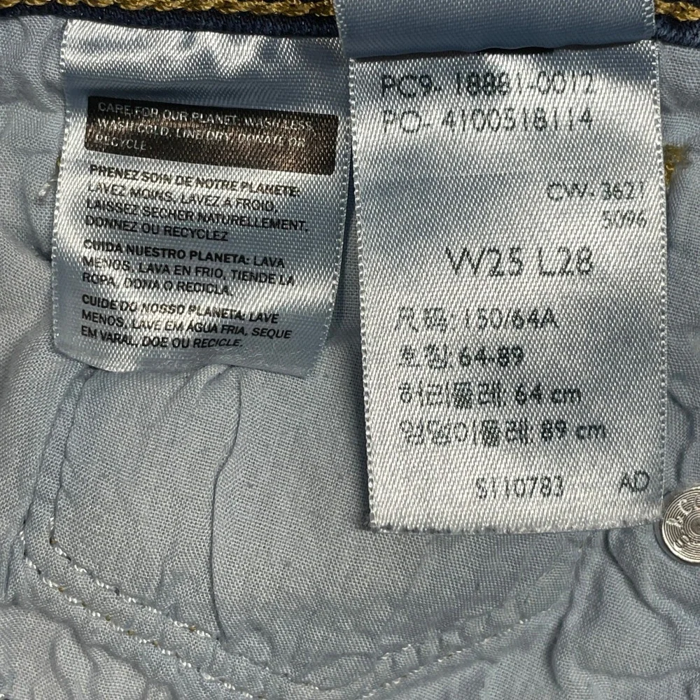 Levi's 711 Skinny‎ Jeans Women 25 Dark Indigo Blue Mid Rise Denim